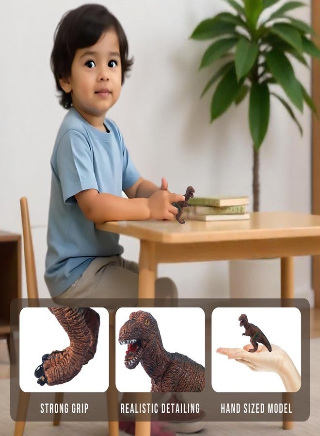 CRYA T Rex Toy Dinosaur Action Figure, Realistic Tyrannosaurus Rex Dinosaur Toys for Kids, 6 CM Trex Toy for Play and Display, Educational Jurassic Dino Toys for Boys & Girls (Small T Rex) - Image 3